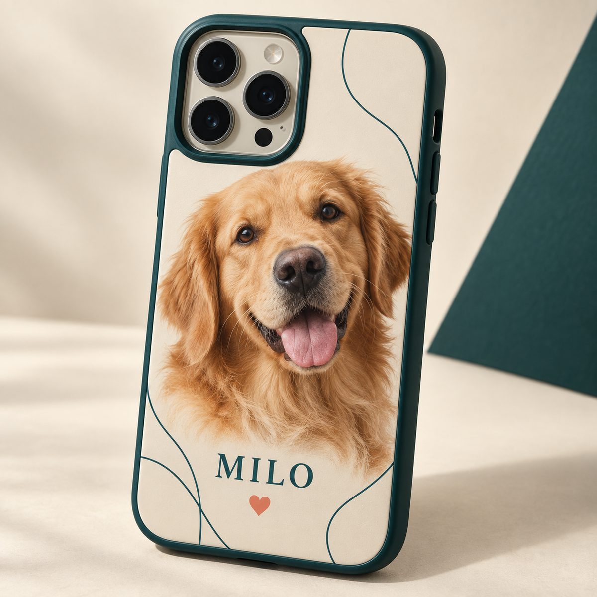 Designvorschau: Haustier-Fotohülle mit Wunschname MILO